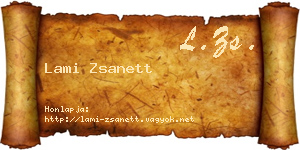 Lami Zsanett névjegykártya